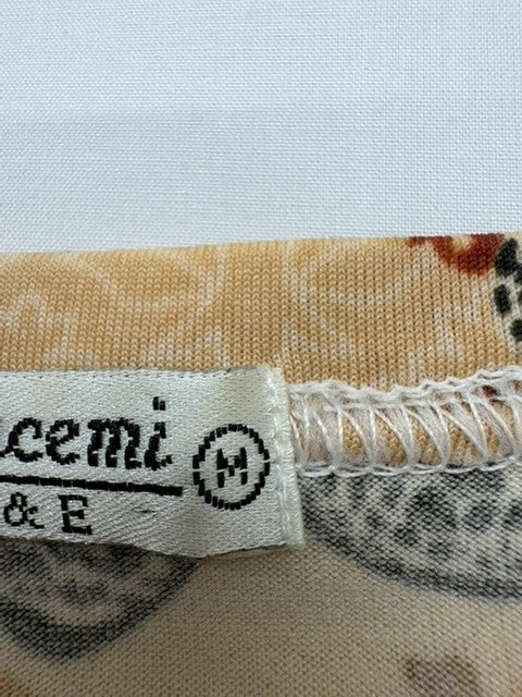 P GUCENTI Boys Beige Floral Raglan T-Shirt Size P&E Regular Cotton