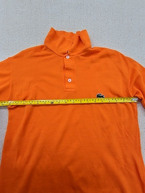 Lacoste Men's Orange Cotton Polo Shirt M Short Sleeve France