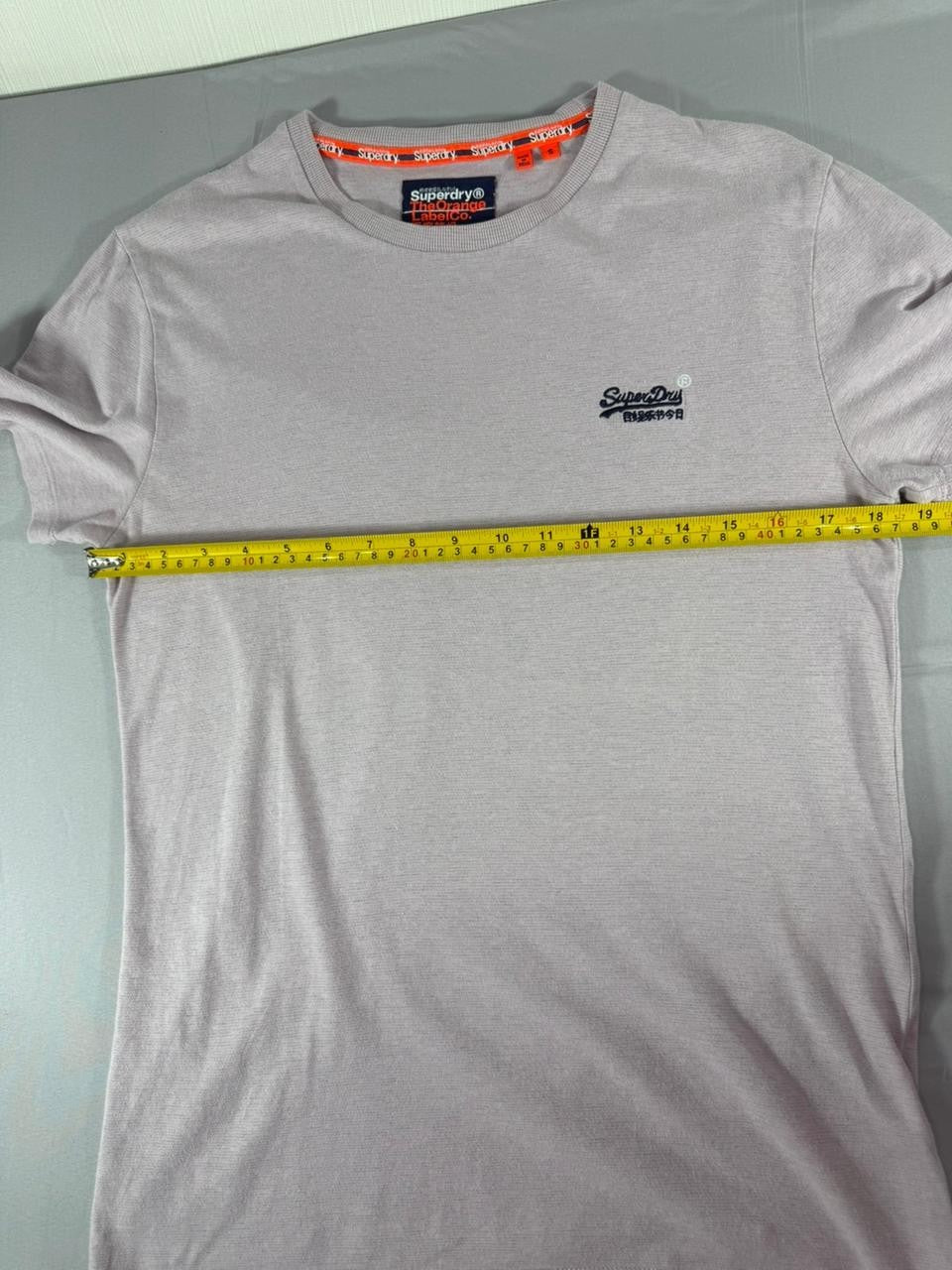 Superdry Men's Small S Gray Short Sleeve T-Shirt Classic Logo Crew Neck