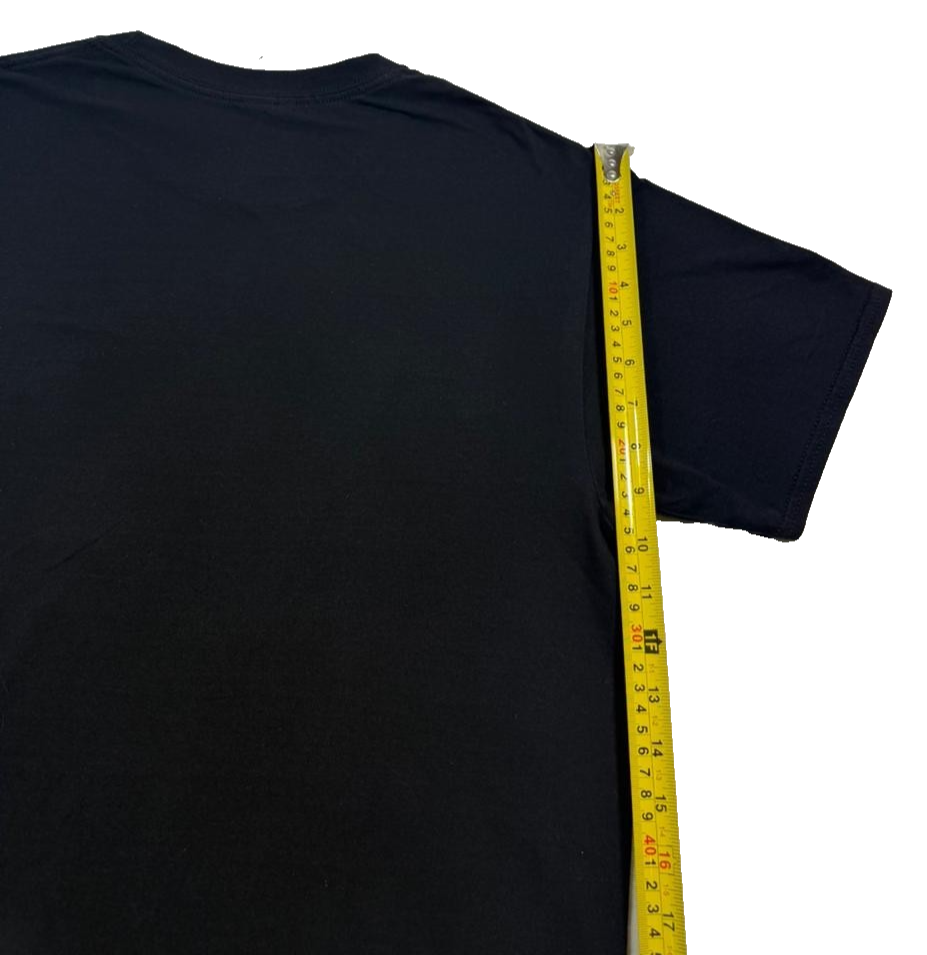 Champion Men's Black Script Logo Graphic T-Shirt Short Sleeve L