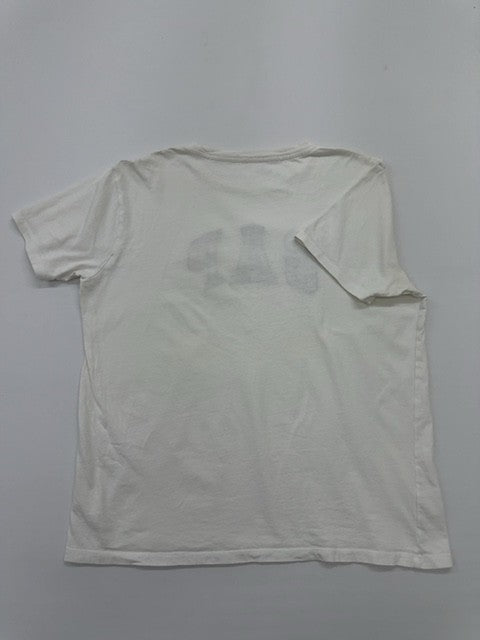 GAP Boys White Logo Graphic T-Shirt LG Big Kid Regular Fit