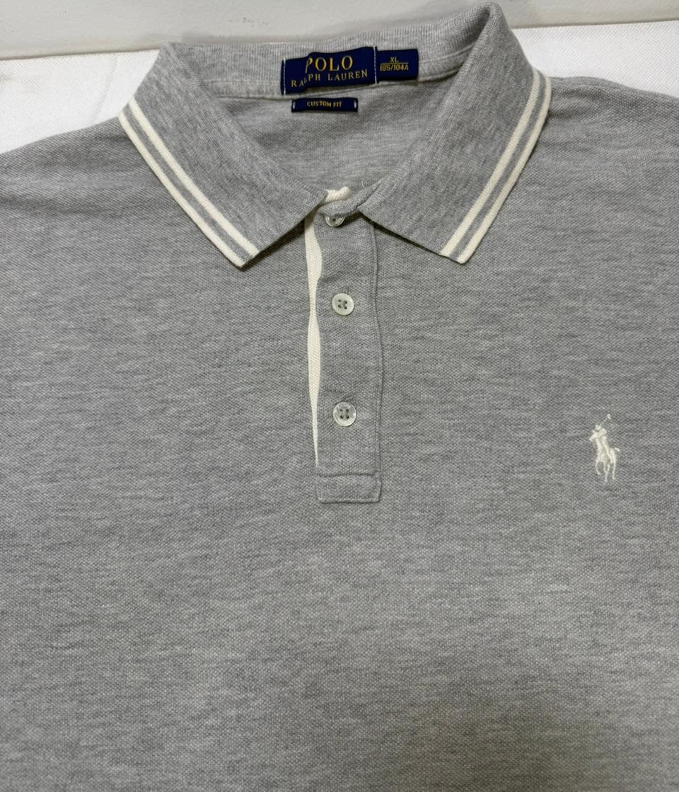 Polo Ralph Lauren Custom Fit Gray Polo Shirt XL 100% Cotton XL