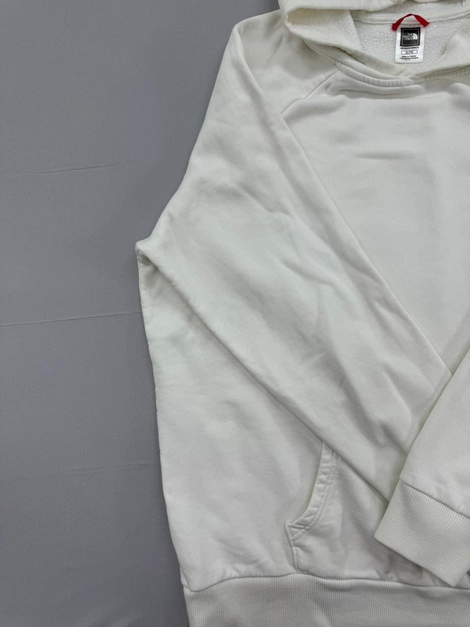 The North Face White Hoodie XL Made in Turkey Pullover Sweatshirt Men's