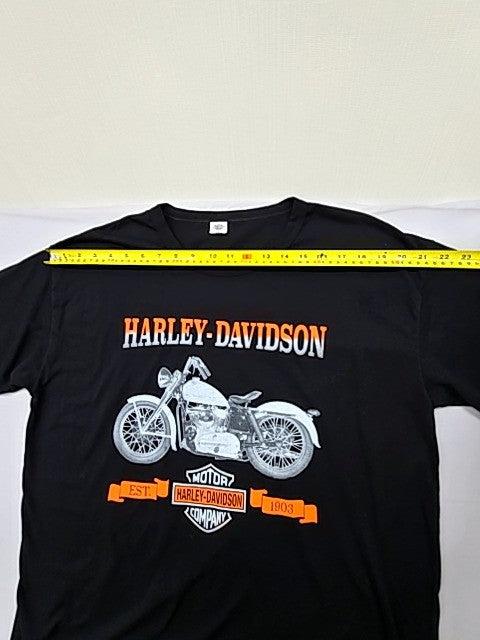 Harley-Davidson Men's Black Motorcycle T-Shirt XXL Short Sleeve Crew Neck