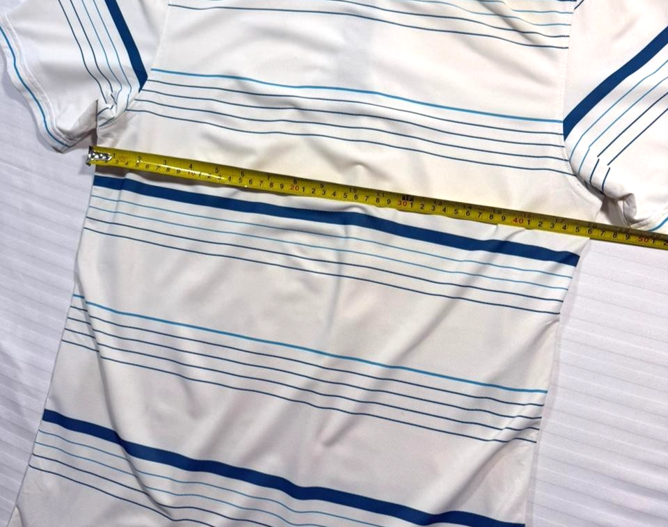 Nike Dri-FIT Golf Polo Shirt With White And Blue - Size S