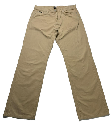 Hugo Boss Arkansas 1 Regular Fit Cotton Chino Jeans In A Beige - Size 36