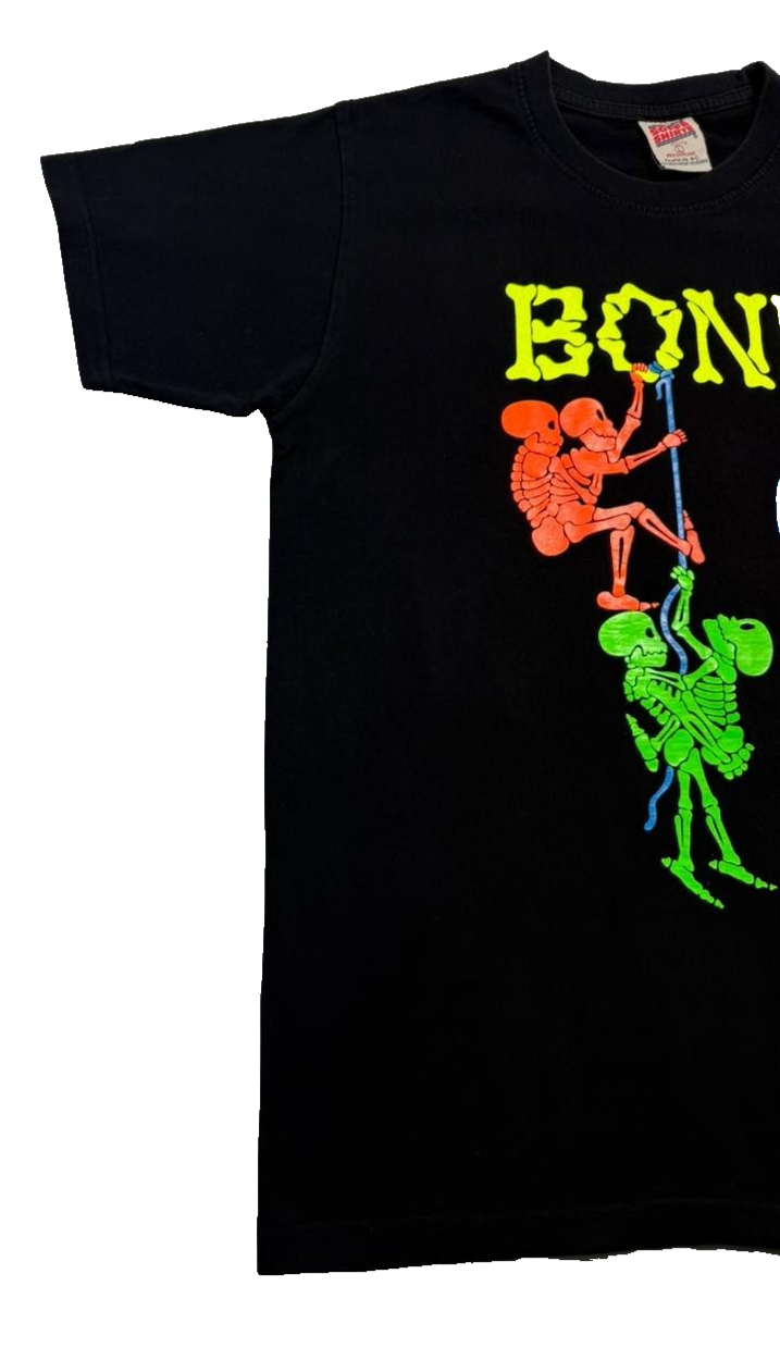 Soffe Unisex Youth Bone Circus Skeletons Neon Graphic T-Shirt Black L