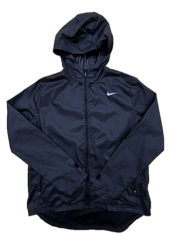 Nike Women's Black Hooded Running Jacket Size M CU3217-010