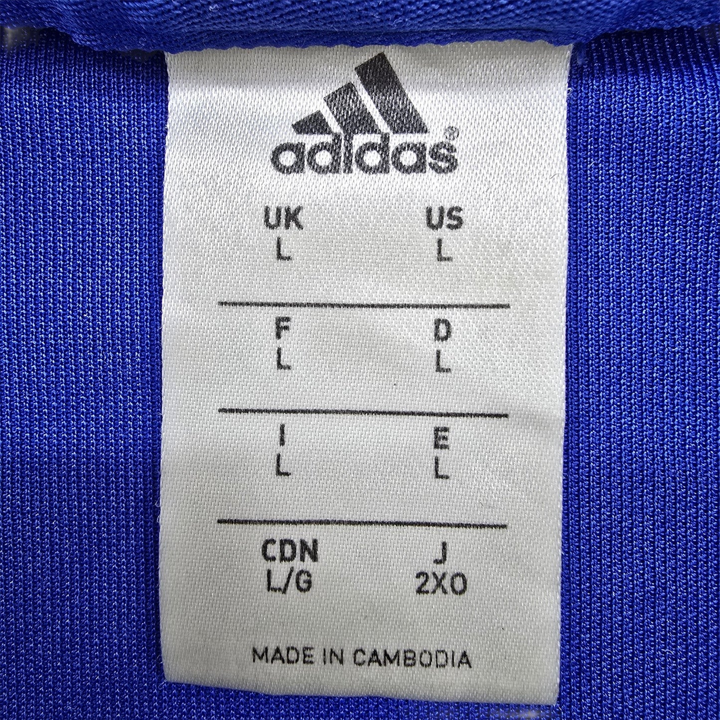 Adidas Men's Royal Blue Polo Short Sleeve Shirt Size L Three Stripes