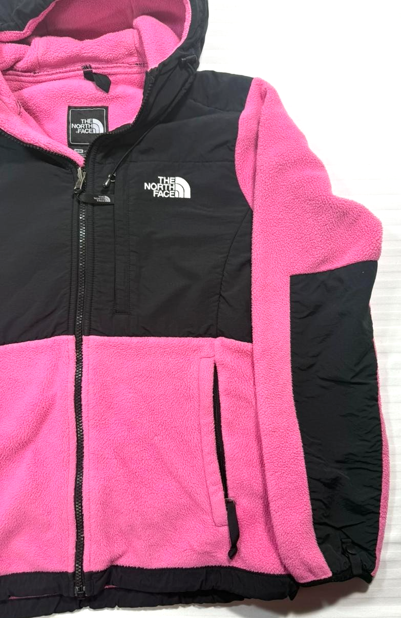 Pink And Black The North Face Fleece Jacket - Size M