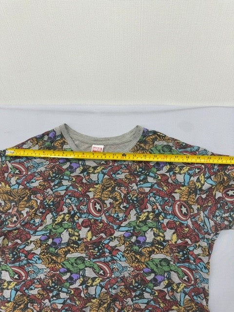 Marvel Comics Multicolor All-Over Superhero T-Shirt M Men Set