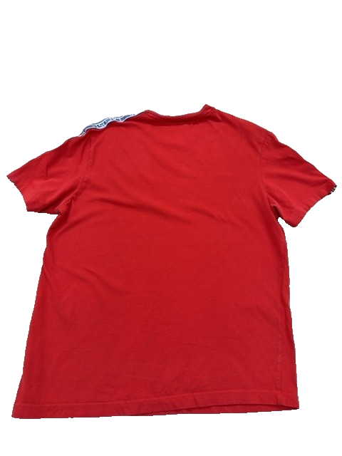 Lacoste Men's Red Short Sleeve T-Shirt Size L US Cotton Logo