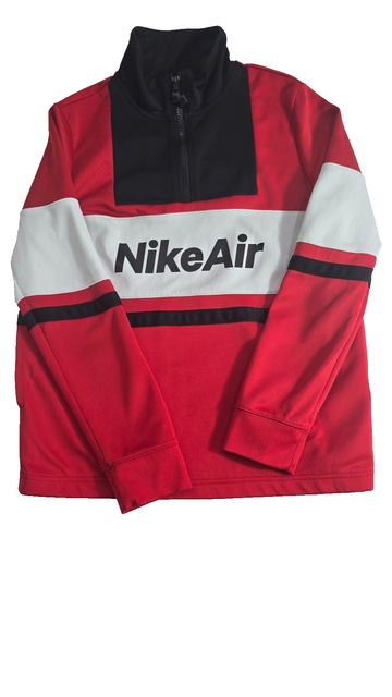 Nike Air Half Zip Sweatshirt Red Black White Pullover Athletic Top Medium