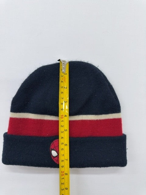 Marvel Kids Boys Navy Spider-Man Beanie Size 6-8 Knit Winter BNWT