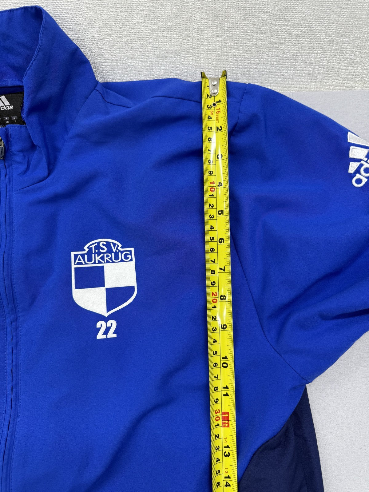 Adidas Navy Track Jacket M Full Zip Striped Athletic Unisex