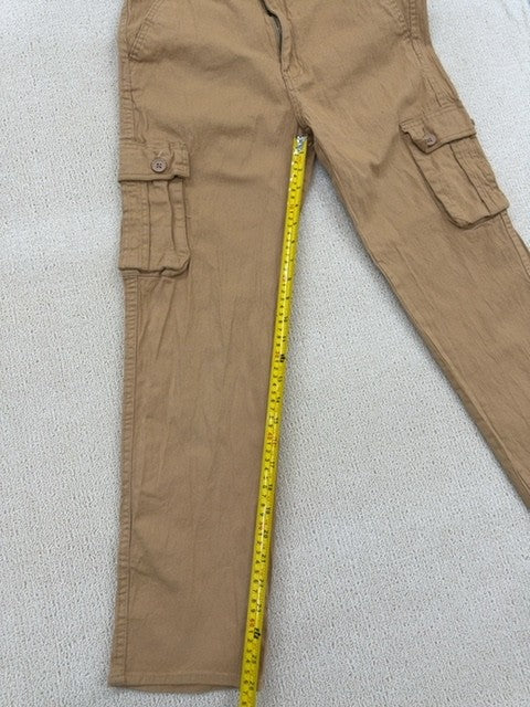 Dekeke Men's Cargo Pants Khaki 34 Straight Leg Cotton