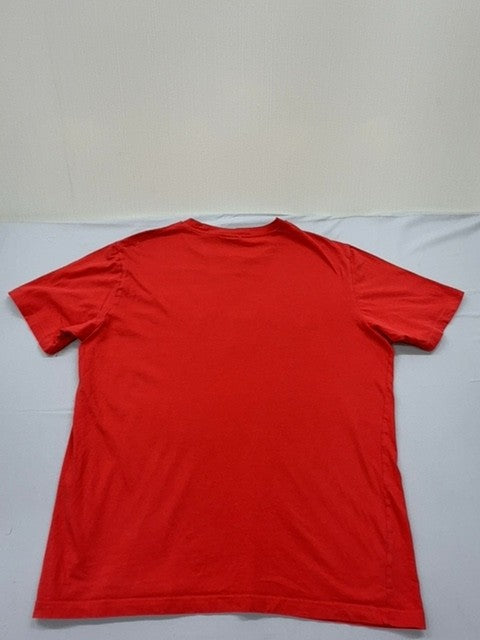 Champion Men's Red Short Sleeve T-Shirt L Crewneck 100% Cotton 21135