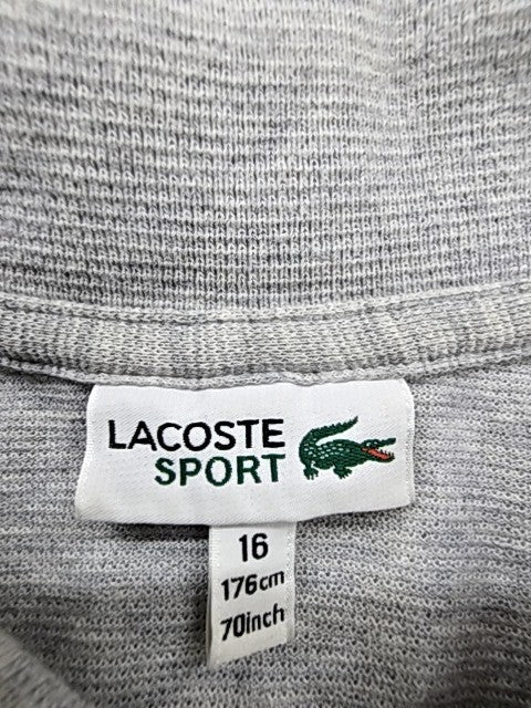 Lacoste Light Blue Cotton Pique Polo Shirt Size 16 Short Sleeve