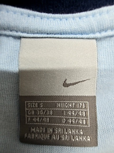 Nike Men's S Light Blue/Navy Raglan Short Sleeve Crewneck Tee