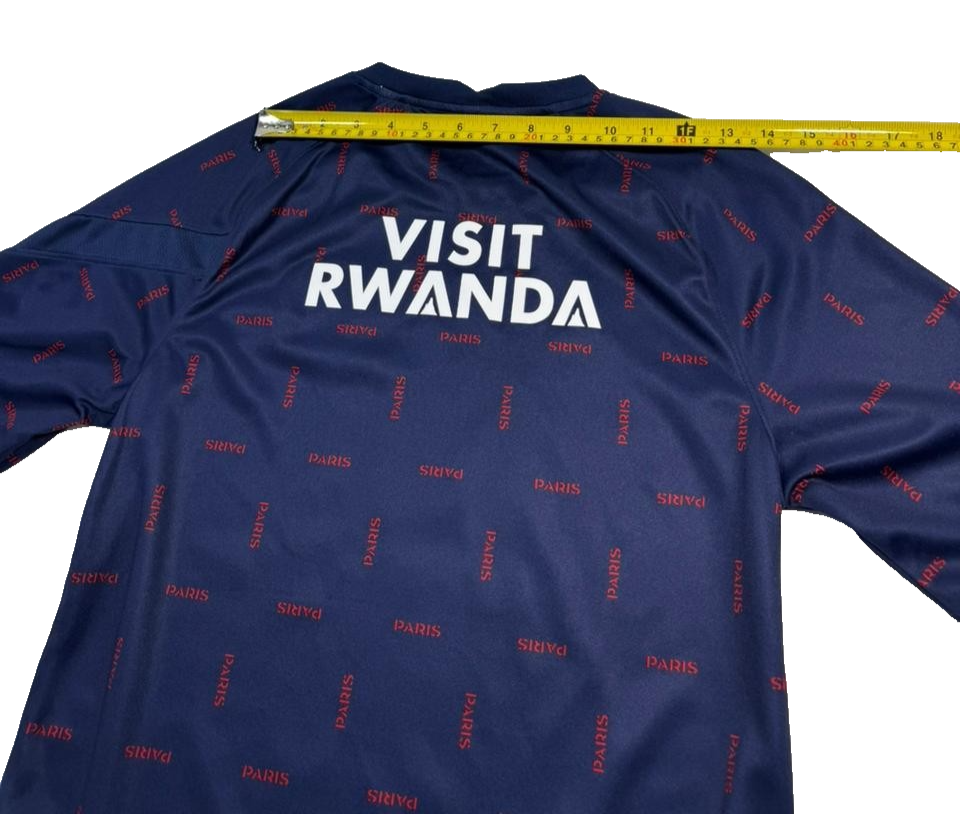 Jordan Men's Psg Paris Saint-Germain Pre-Match Navy Print Shirt Size S