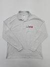Fruit of the Loom Men's Gray Polo Shirt – Size L, Long Sleeve