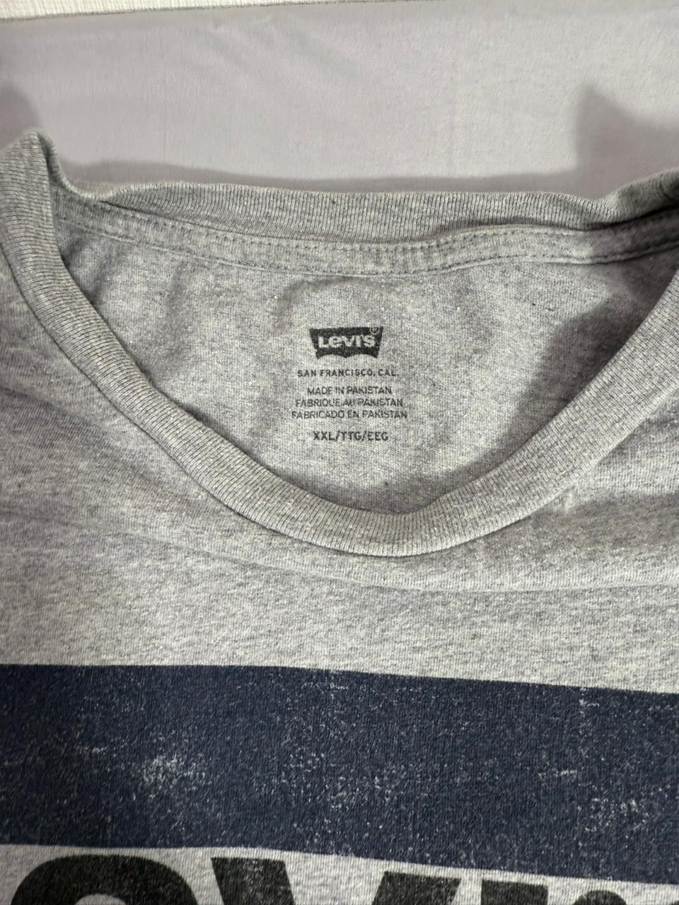 Levi's Men's Gray Graphic Logo T-Shirt Short Sleeve Casual Crew Neck Tee