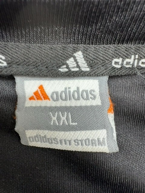 Adidas Men's Black Stripe XXL Short Sleeve Polyester Crewneck T-Shirt