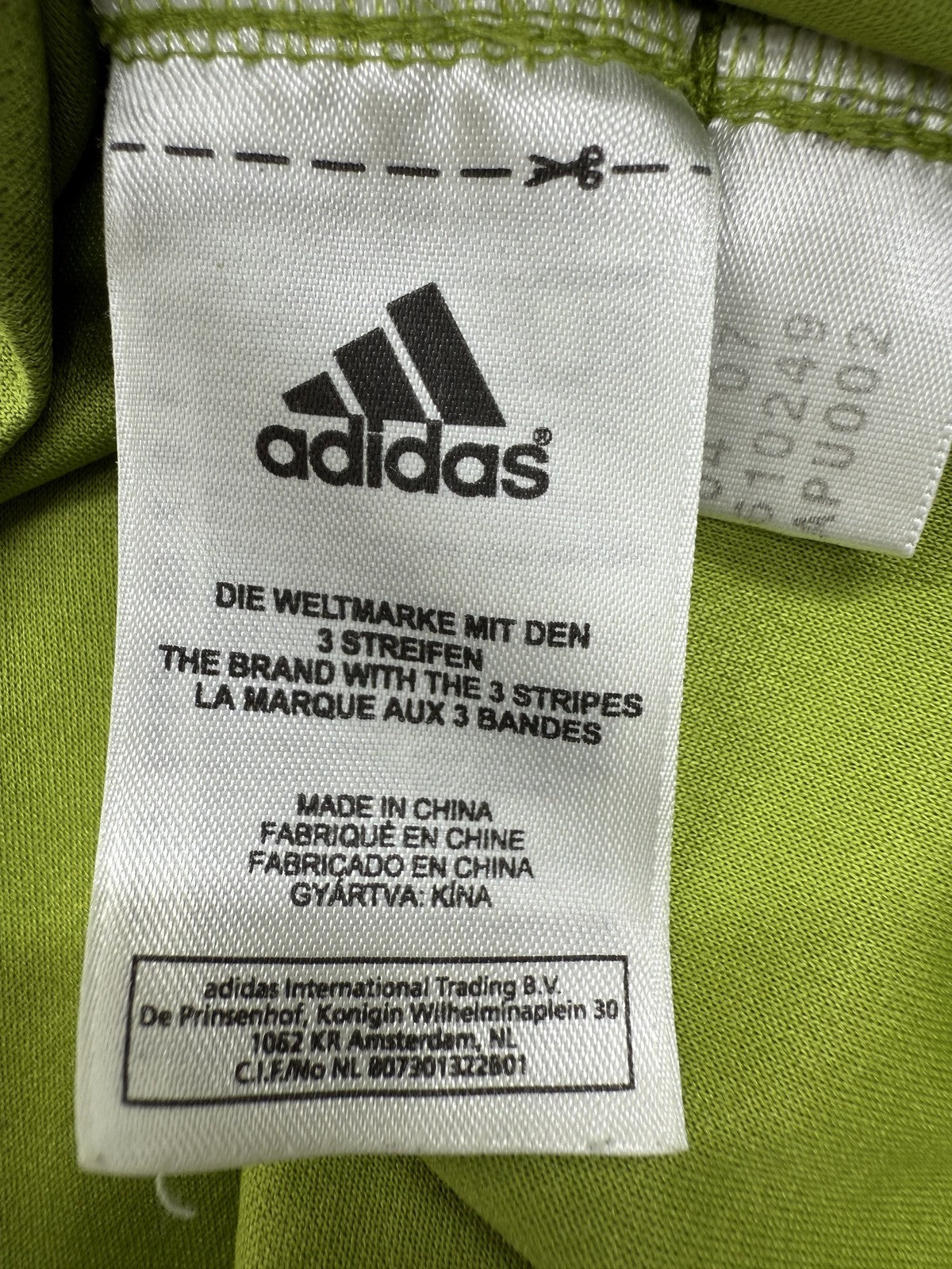 Adidas Green Short Sleeve Crewneck T-Shirt 3 Stripes L