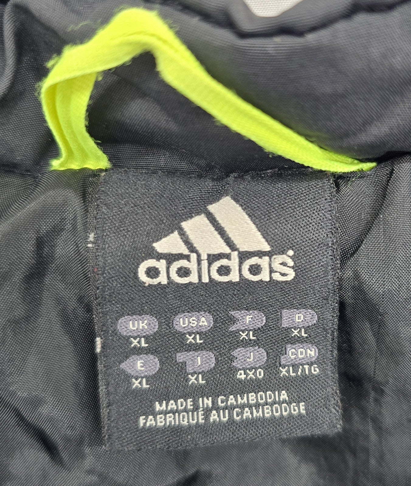 Adidas Men's Black Track Jacket XL Originals 3-Stripes Full Zip
