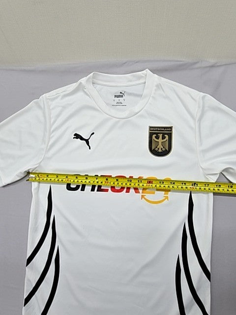 Puma Men's White Striped Short Sleeve Jersey Size S 782644-01