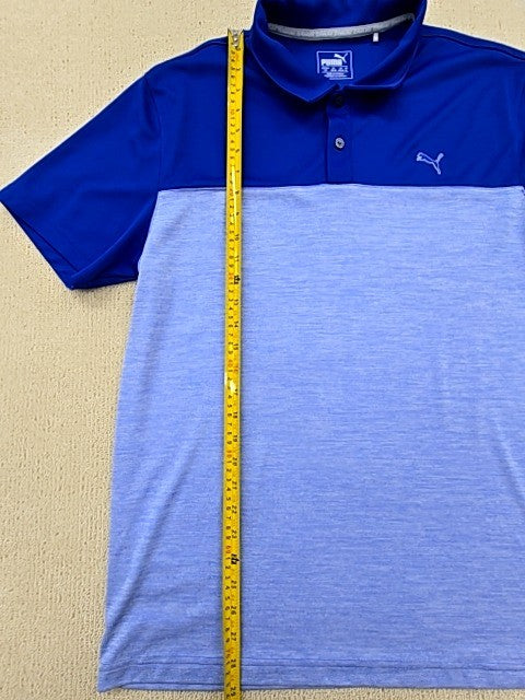 Puma Blue Golf Polo Shirt Men XL Short Sleeve Color Block