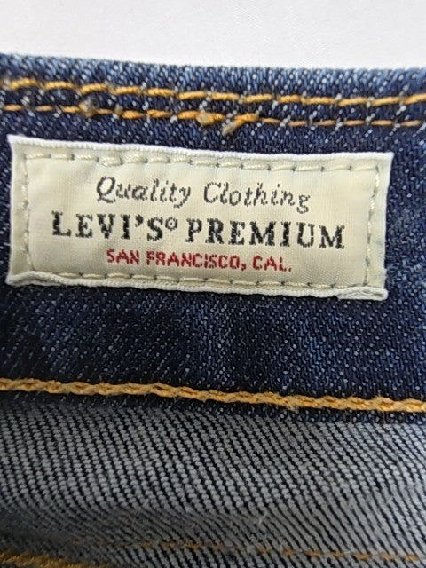 Levi's Men Dark Blue Straight Jeans Size 28x32 501 Original Fit Button Closure