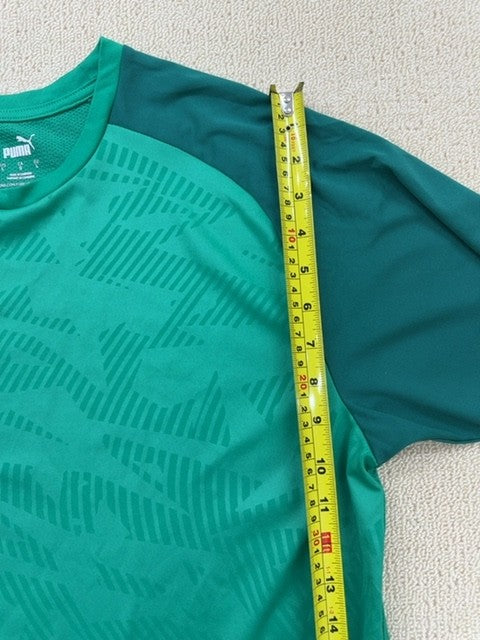 Puma Men's Green Jersey T-Shirt Size L Crew Neck Short Sleeve