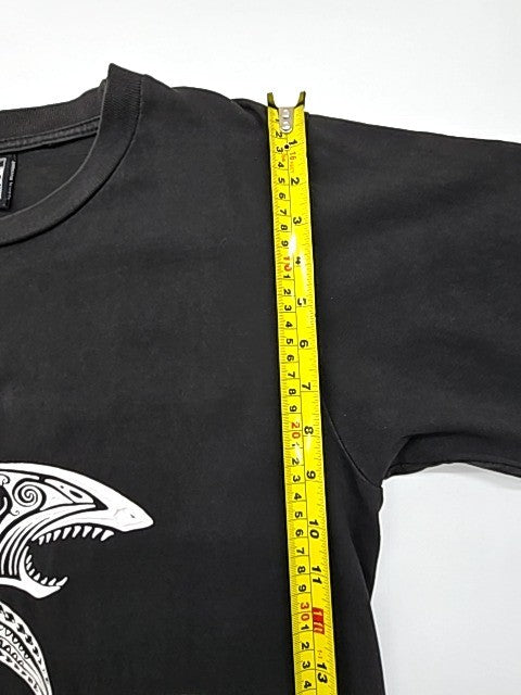 The Drip Men Black Shark Ocean Graphic Print T-Shirt Size L Regular