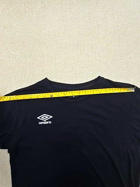 Umbro Men's Black Logo T-Shirt M Short Sleeve 100% Cotton Crew Neck