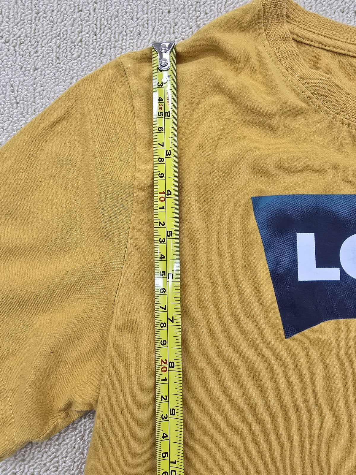 Levi's Men's Graphic T-Shirt Large Mustard Yellow Short Sleeve Cotton