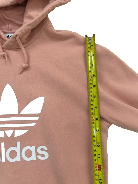 Adidas Women's Clear Pink Trefoil Pullover Hoodie Size S