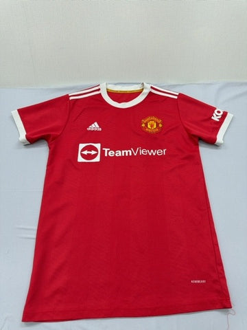 Adidas Unisex Red Jersey XL Short Sleeve Crewneck 100% Polyester