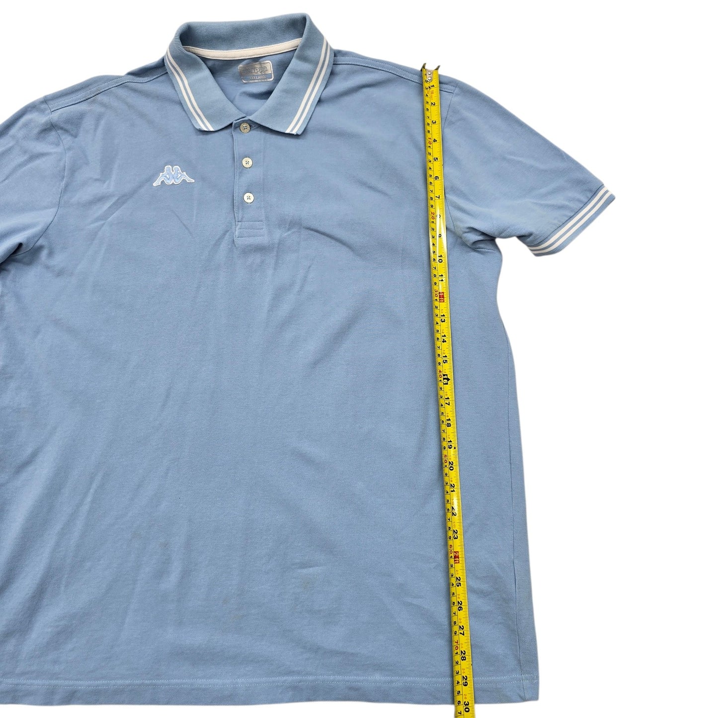 Kappa Boys Light Blue Cotton Polo Shirt XLarge Embroidered Logo