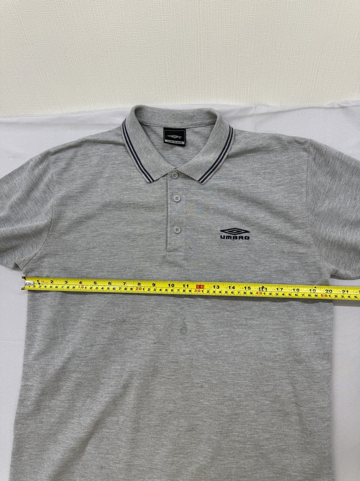 Umbro Men's Gray Polo Shirt Short Sleeve M Regular