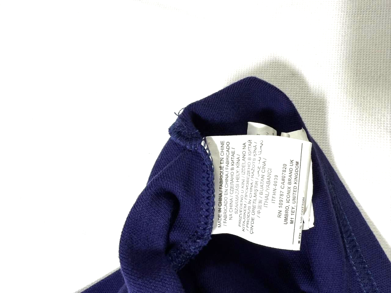 Umbro Men's Blue Short Sleeve Polo Shirt - Size L