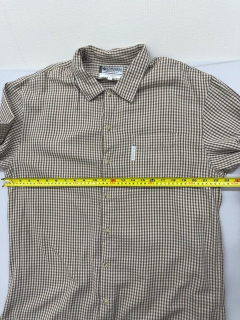Columbia Brown Gingham Flannel Long Sleeve Button-Down Shirt Men's M