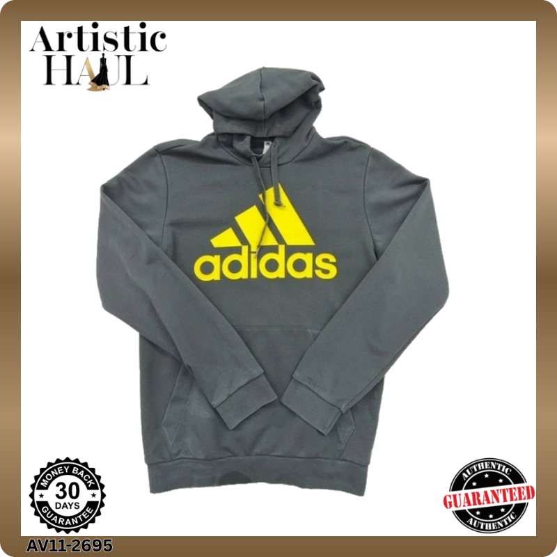 Adidas Men's Grey Primegreen Quarter Zip Golf Hoodie L