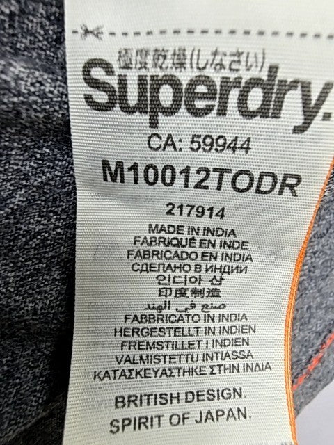 Superdry Vintage Logo Raglan T-Shirt L Grit Grey/Black Cotton 2014