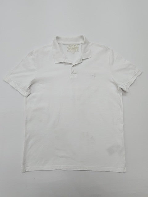Jack & Jones Men White Polo Shirt product image 1