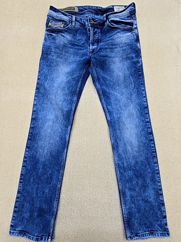 Diesel Men's Straight Blue Jeans 34x34 Italy Made Five Pocket