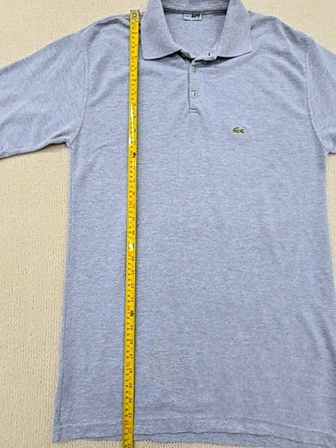 Lacoste Gray XL Men's Short Sleeve Polo Shirt Croc Logo