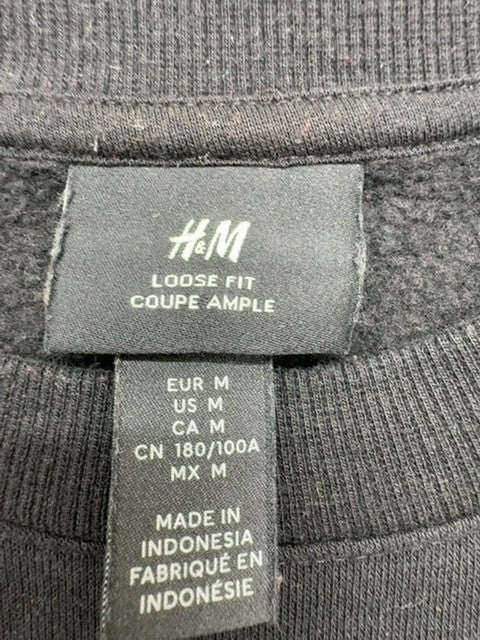 H&M Men Black Hoodie size M product image 3