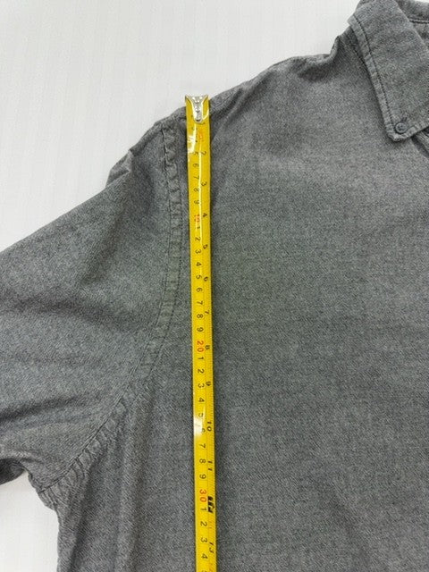 C&A Men’s Gray XXL Cotton Blend Button-Up Long Sleeve Shirt