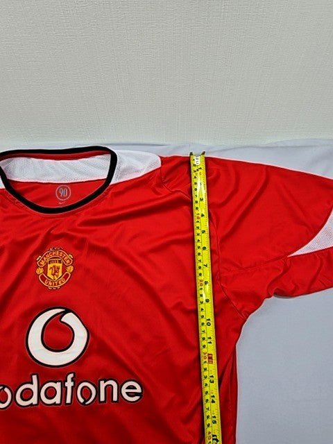 Nike Men's Red Manchester United Soccer Jersey XL Short Sleeve Vintage